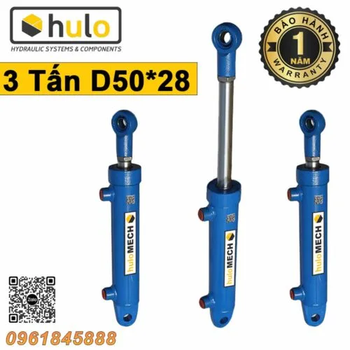 Xi lanh thủy lực 3 tấn D50x28