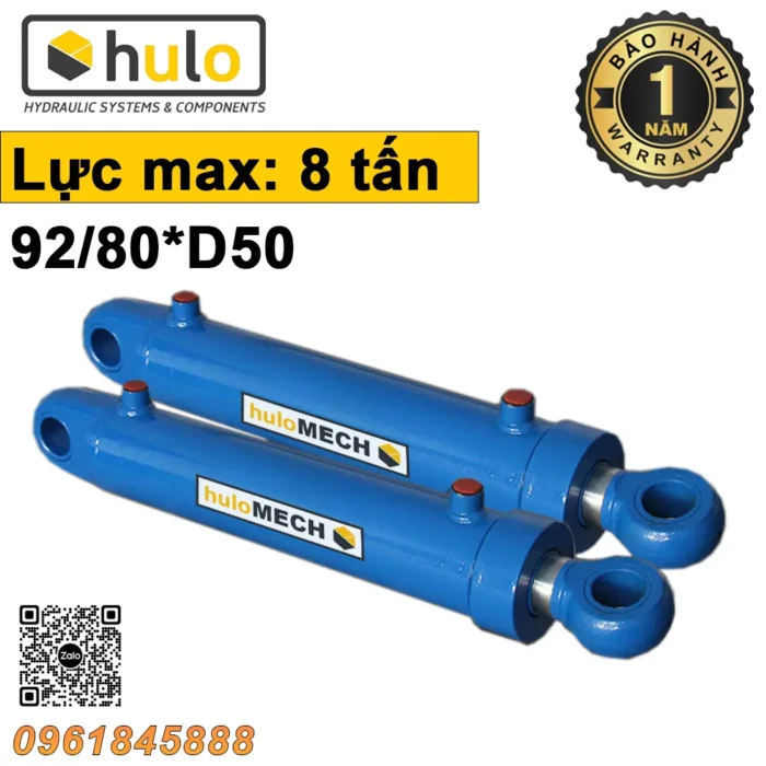 Xi lanh thủy lực 8 tấn D80x50 MP3