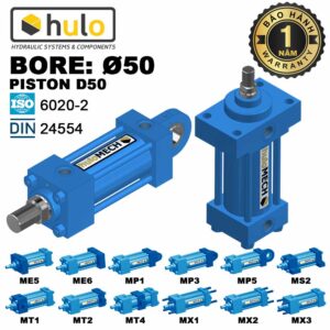 Thủy lực huloMECH - Nhà sản xuất xi lanh thủy lực hàng đầu Việt Nam 17 Xi Lanh Thủy Lực Bore 50mm (Piston D50) 3 Tấn - Tiêu Chuẩn ISO 6020-2/DIN 24554