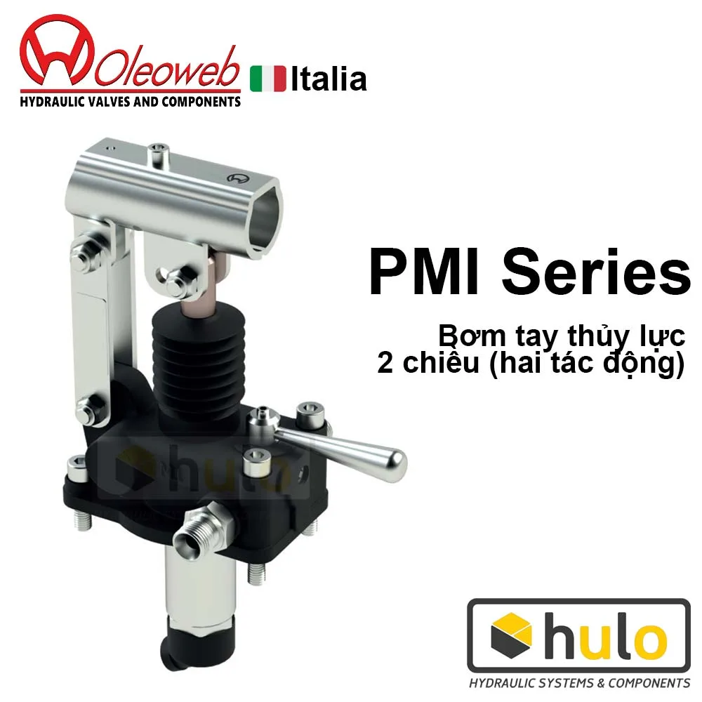 Bơm tay thủy lực hai chiều PMI series Oleoweb Italia_2