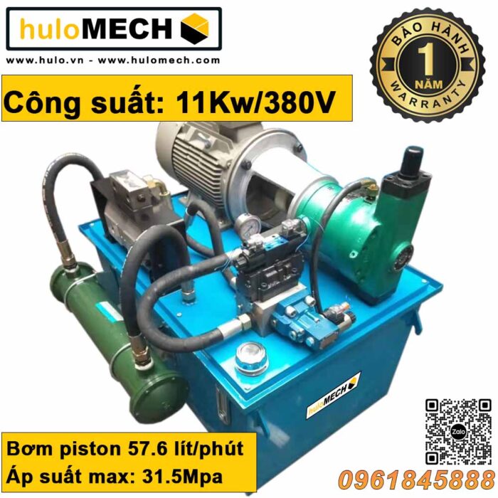 Bo Nguon Thuy Luc 11KW 380V – Tram Nguon Bom Piston 31.5Mpa 1 van dieu khien