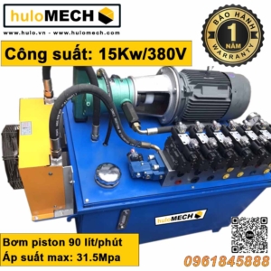 Thủy lực huloMECH - Nhà sản xuất xi lanh thủy lực hàng đầu Việt Nam 22 Bo Nguon Thuy Luc 15KW 380V – Tram Nguon Bom Piston 31.5Mpa 1 van dieu khien