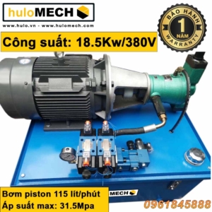 Thủy lực huloMECH - Nhà sản xuất xi lanh thủy lực hàng đầu Việt Nam 22 Bo Nguon Thuy Luc 18.5KW 380V – Tram Nguon Bom Piston 31.5Mpa
