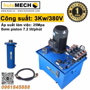 Thủy lực huloMECH - Nhà sản xuất xi lanh thủy lực hàng đầu Việt Nam 23 Bo Nguon Thuy Luc 3KW 380V – Tram Nguon Bom Piston 25Mpa 2 van dieu khien 1