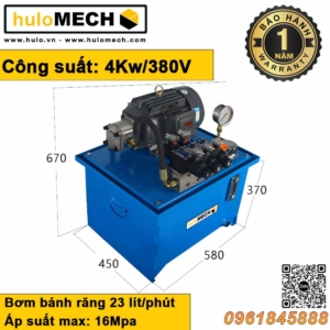 Thủy lực huloMECH - Nhà sản xuất xi lanh thủy lực hàng đầu Việt Nam 21 bo nguon thuy luc bom banh rang nam ngang 4kw