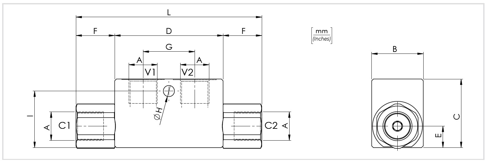 Bản vẽ kích thước van chống lún 2 chiều vrde