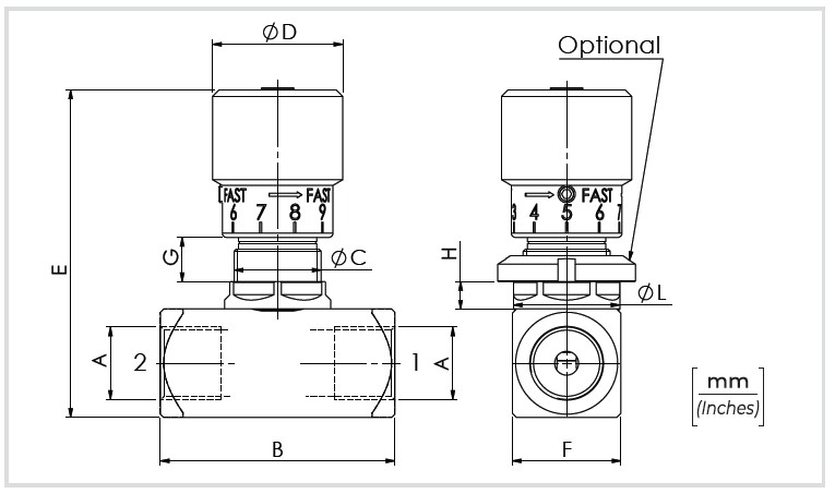 Bản vẽ kích thước van tiết lưu 2 chiều STBF