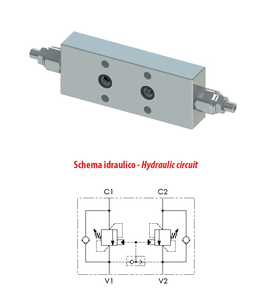 mạch thủy lực van cân bằng kép VBCF