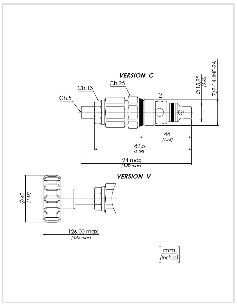 Bản vẽ kích thước van an toàn VMD8