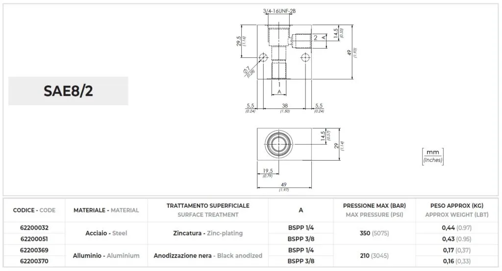 Kích thước đế van