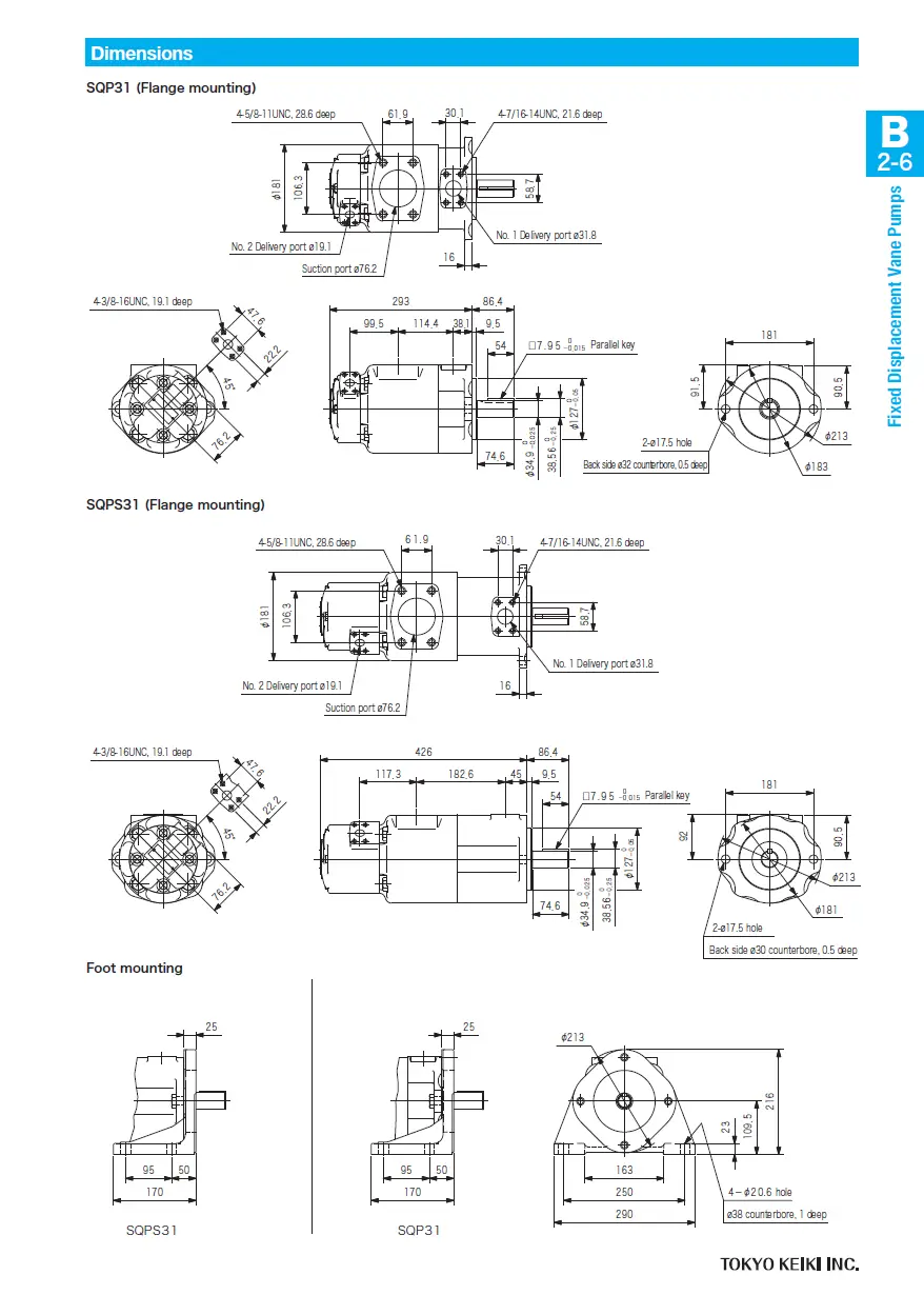Bơm Cánh Gạt Thủy Lực SQPS31