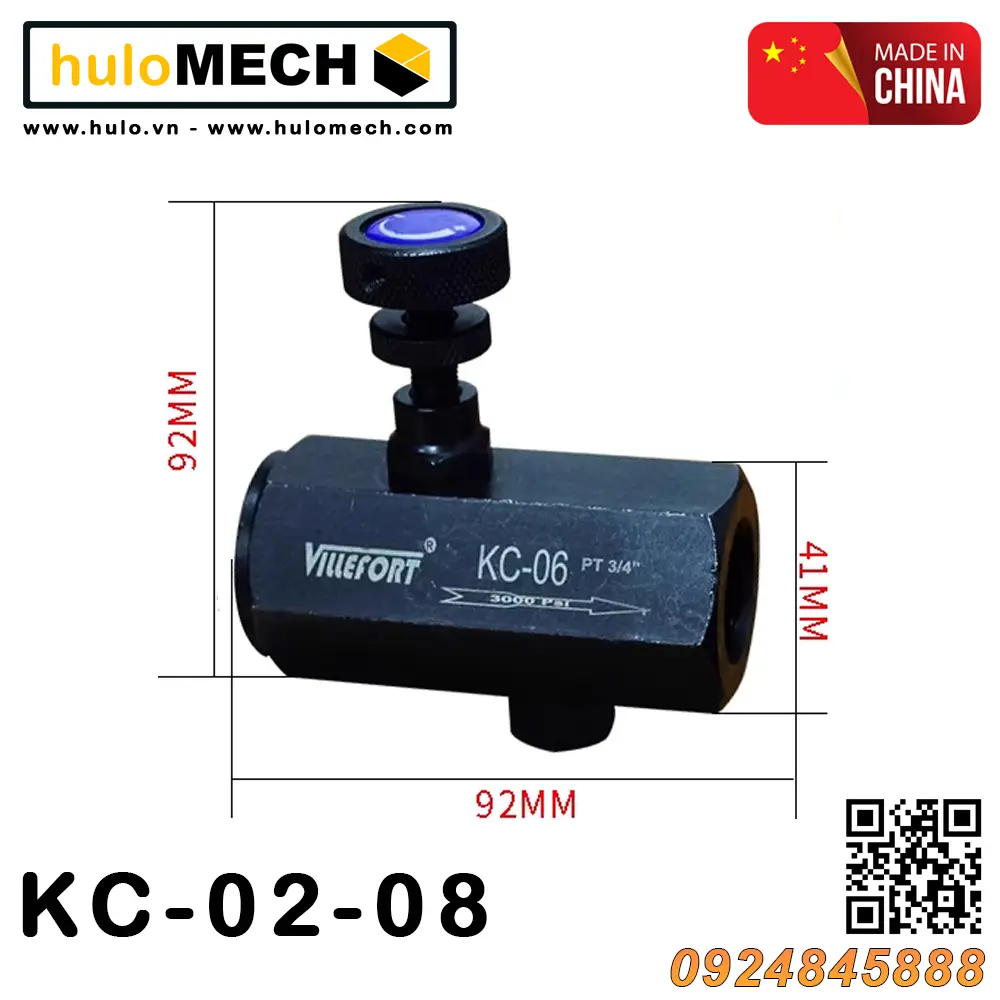 Van tiết lưu 1 chiều thuỷ lực KC-02-03-04-06-08