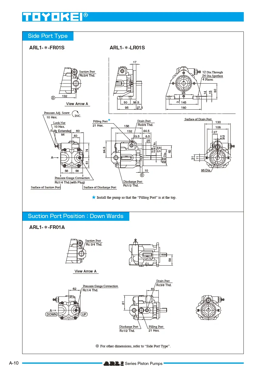 Bơm thủy lực piston TOYOKEI ARL1 series