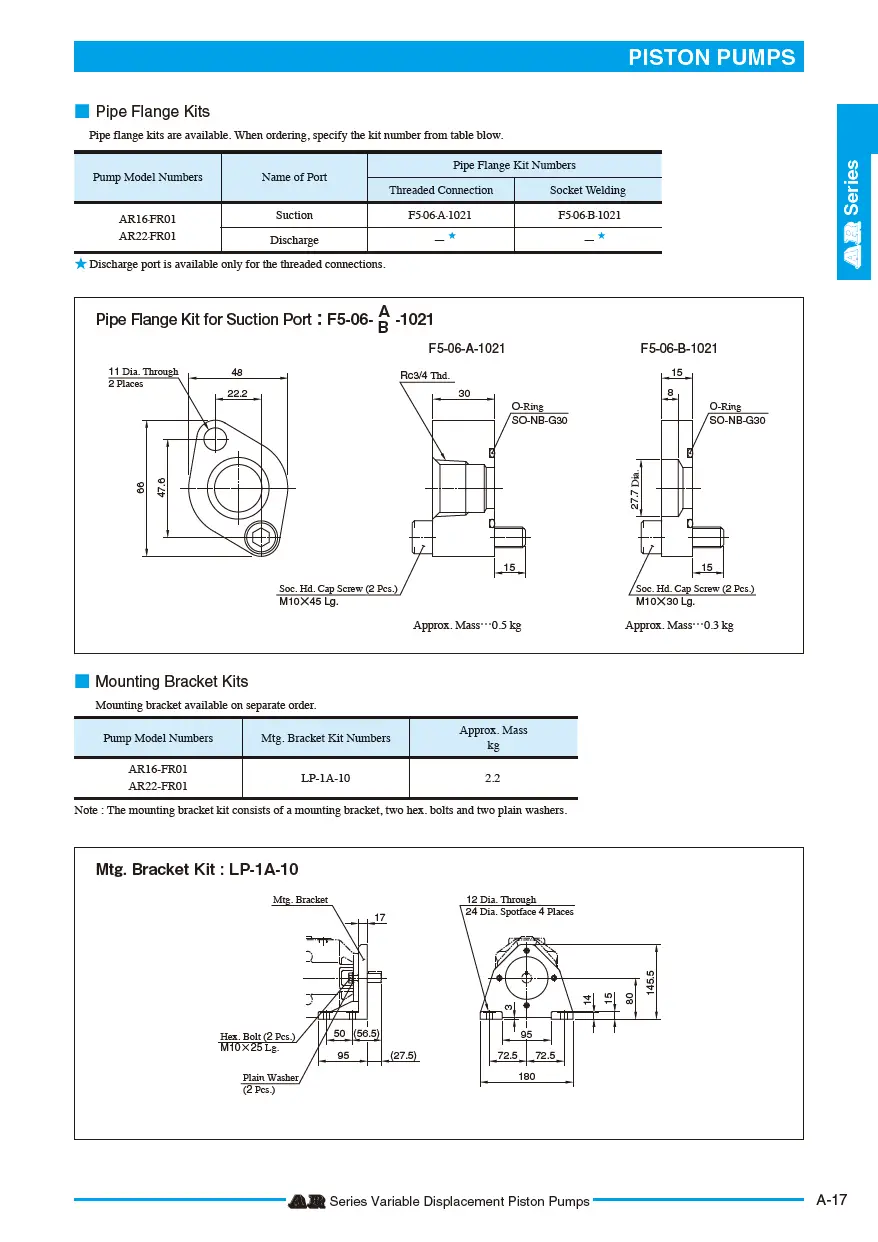 Bơm thủy lực piston TOYOKEI AR series
