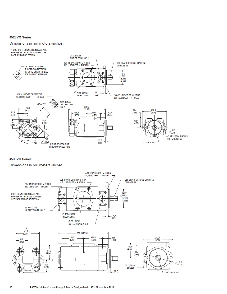 BƠM CÁNH GẠT THỦY LỰC 2520/3520/3525/4520/4525/4535-VQ-VICKERS
