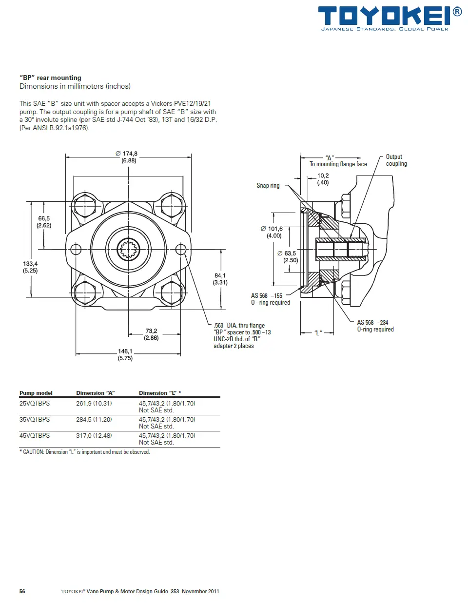 BƠM CÁNH GẠT THỦY LỰC 25VQT/35VQT/45VQT-TOYOKEI
