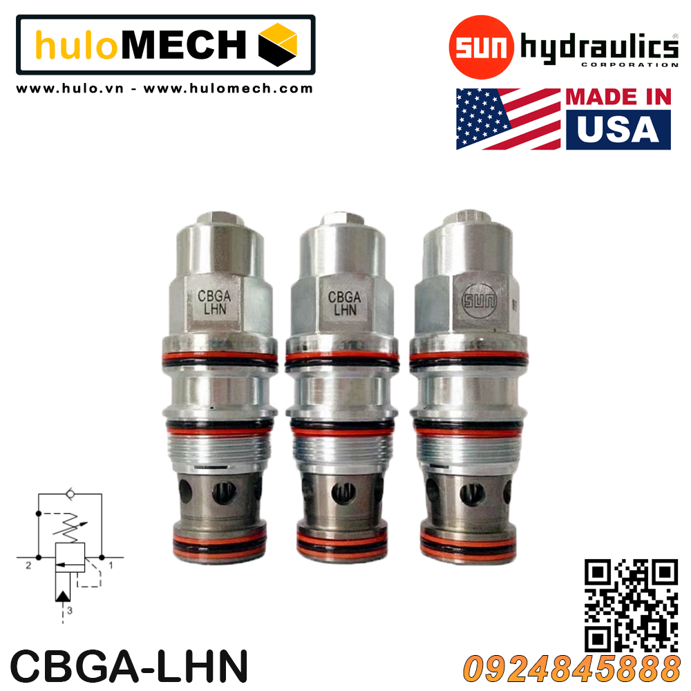 Van cân bằng áp suất cartridge SUN Hydraulics CBGA - LHN/LAN/LBN/LIN