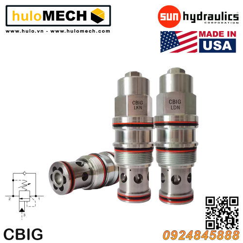 Van cân bằng áp suất cartridge SUN Hydraulics CBIG - LJN/LCN/LDN/LKN