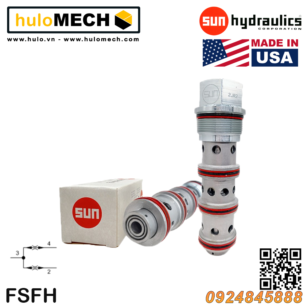 Van cân bằng áp suất cartridge SUN Hydraulics FSFH - XAN