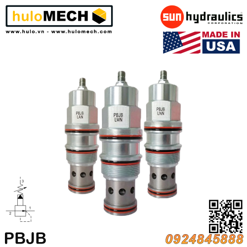Van cân bằng áp suất cartridge SUN Hydraulics PBJB - LAN/LWN/LBN/LCN/LHN/LEN/LNN/LQN