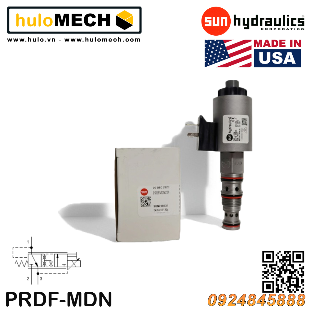 Van cân bằng áp suất cartridge SUN Hydraulics PRDF - MDN/MDN224