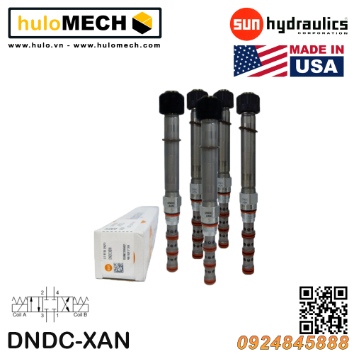 Van cân bằng áp suất cartridge SUN Hydraulics DNDC - XAN/XCN/XHN/XWN