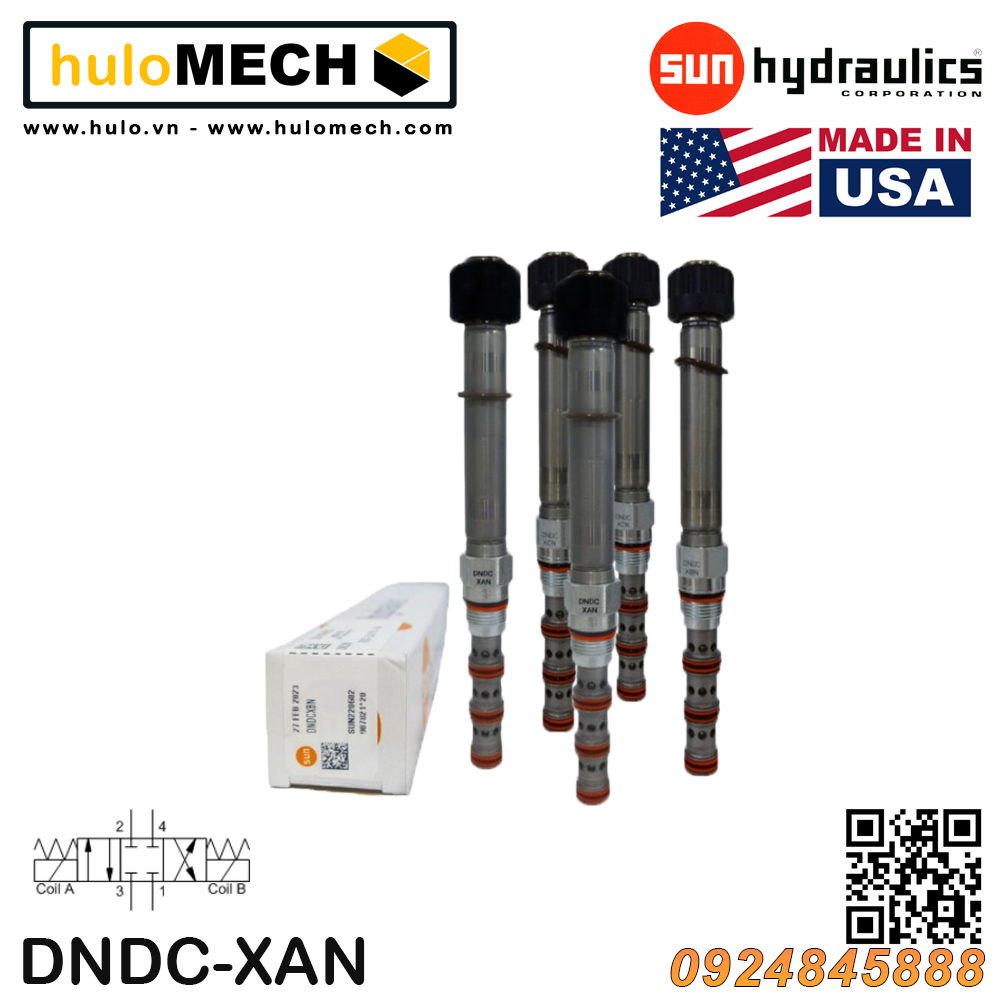Van cân bằng áp suất cartridge SUN Hydraulics DNDC - XAN/XCN/XHN/XWN