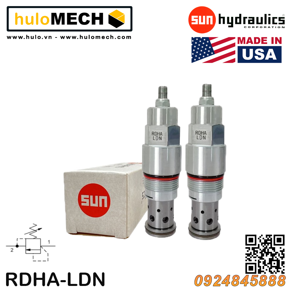 Van cân bằng áp suất cartridge SUN Hydraulics RDHA - LAN/LWN/LBN/LCN/LSN/LEN/LDN