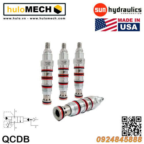 Van cân bằng áp suất cartridge SUN Hydraulics QCDB - LAN/LBN/LCN/LDN