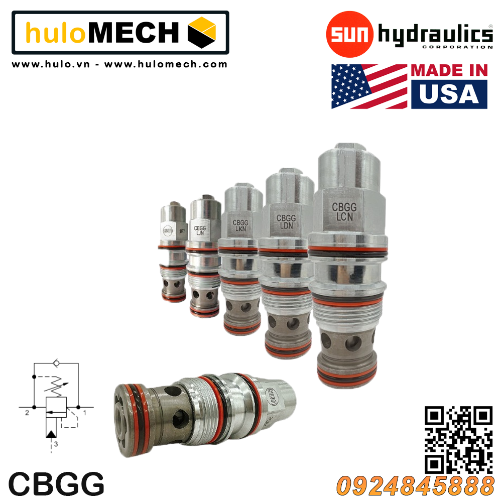 Van cân bằng áp suất cartridge SUN Hydraulics CBGG-LJN/LCN/LDN/LKN/LJV