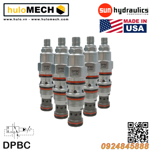 Van cân bằng áp suất cartridge SUN Hydraulics DPBC-LAN/LBN/LCN/LDN/LEN/LKN/LWN/KAN/KCN/KWN