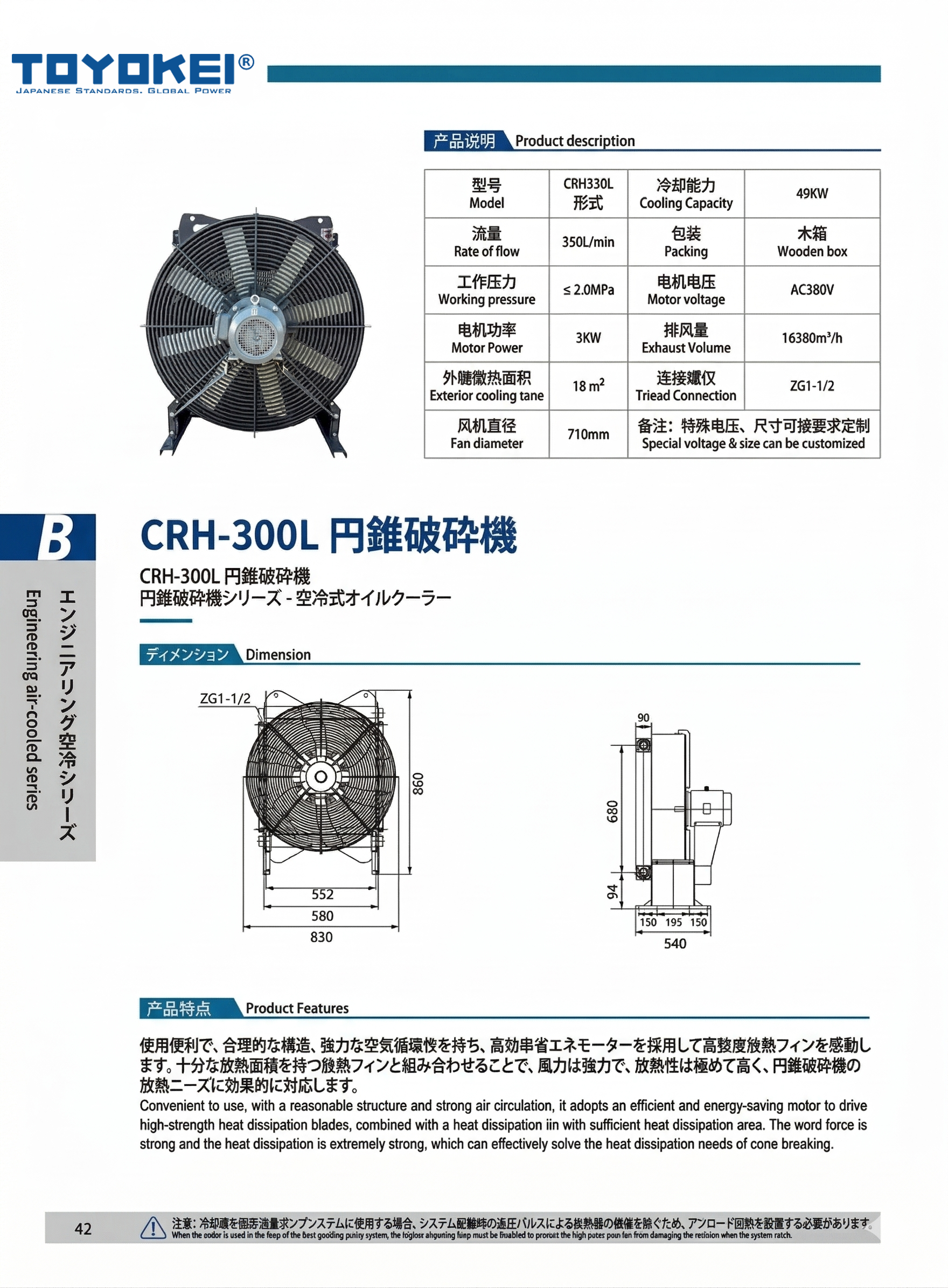 BỘ LÀM MÁT DẦU THỦY LỰC CRH-300L/450L/600L