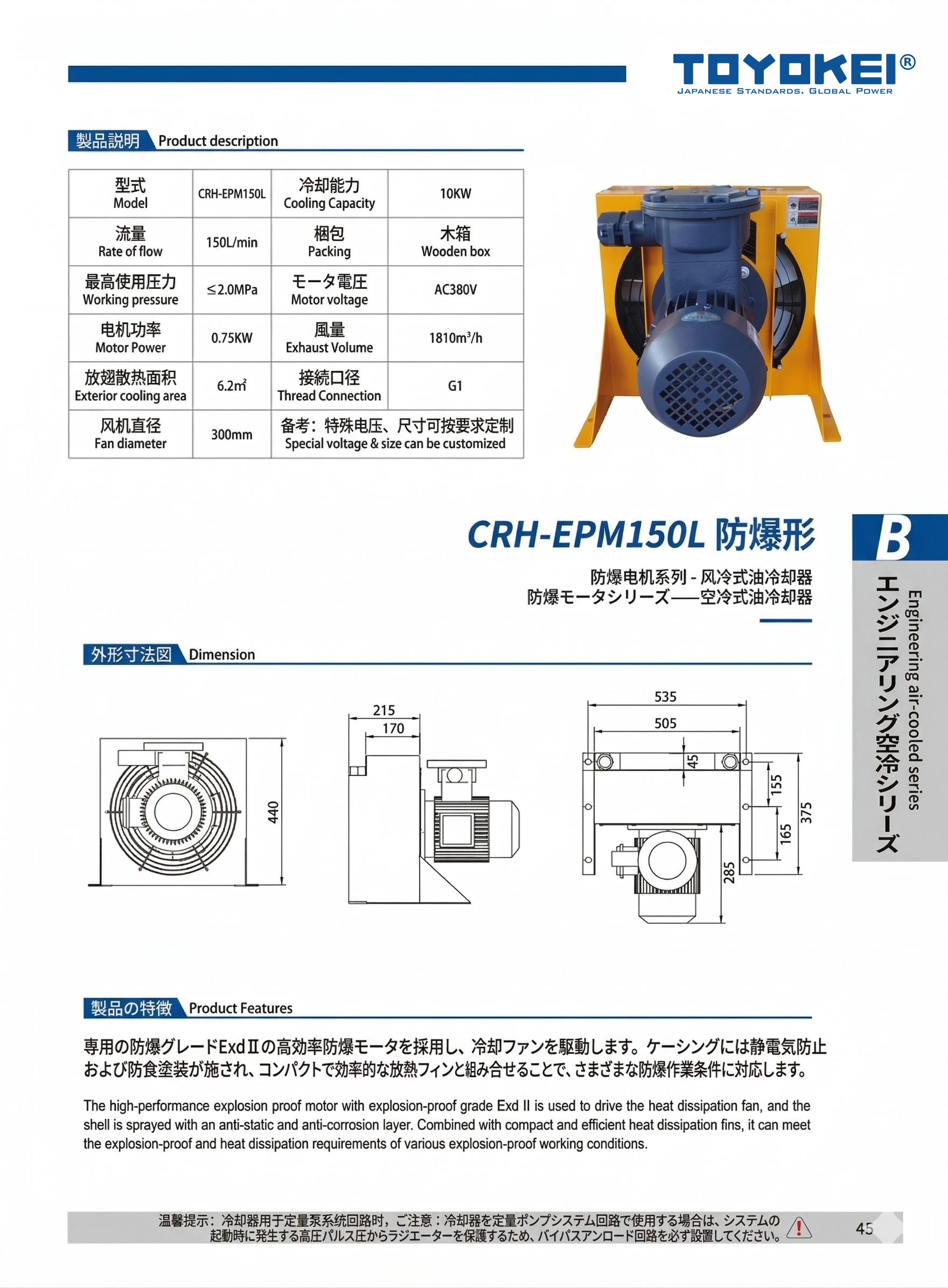 BỘ LÀM MÁT DẦU THỦY LỰC CRH-EPM150L/250L