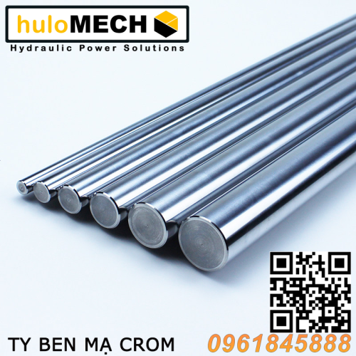Ty ben xi lanh thủy lực - Thép mạ CROM cứng - Phi 12/15/16/18